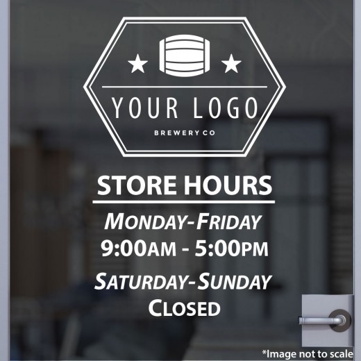 Open Hours with Logo Style 09